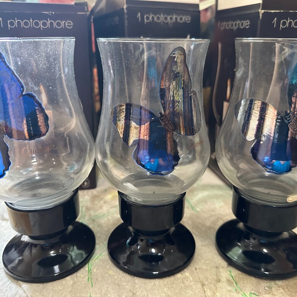 Photophore Arc Candle Lantern Caussade J G Durand Arques France Lot of 3
